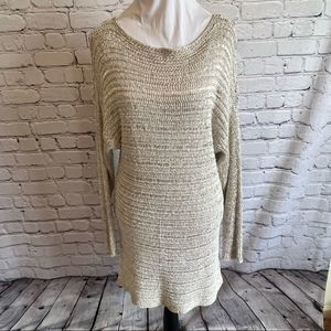 Peter Nygard knit gold and cream coverup dress